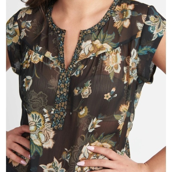 DR2 Semi Sheer Floral Top Lightweight size Small - Picture 10 of 10